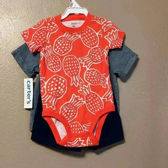 Carter’s 3 piece short set 9 months boy - Picture 3 of 3
